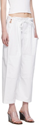 Gil Rodriguez White 'The Lou' Lounge Pants