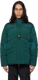 Stone Island Green Quilted Reversible Down Jacket