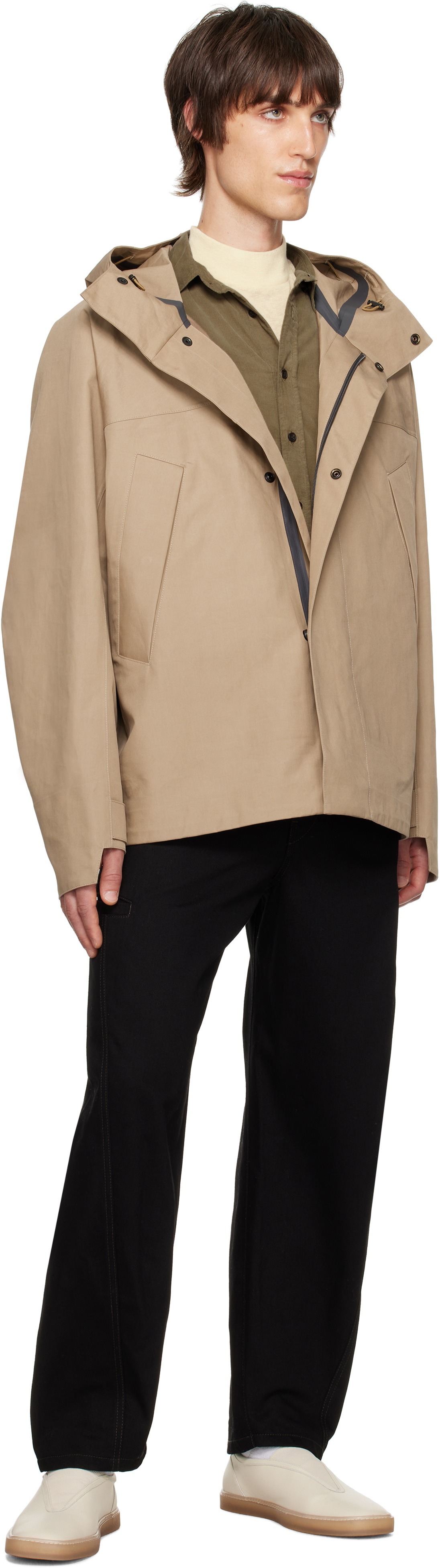 LEMAIRE Tan Soft Technical Parka Jacket