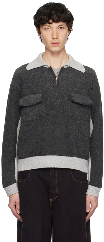 Photo: Isa Boulder SSENSE Exclusive Gray Towell Twin Pocket Jacket