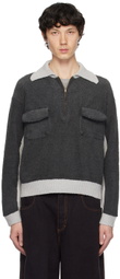 Isa Boulder SSENSE Exclusive Gray Towell Twin Pocket Jacket