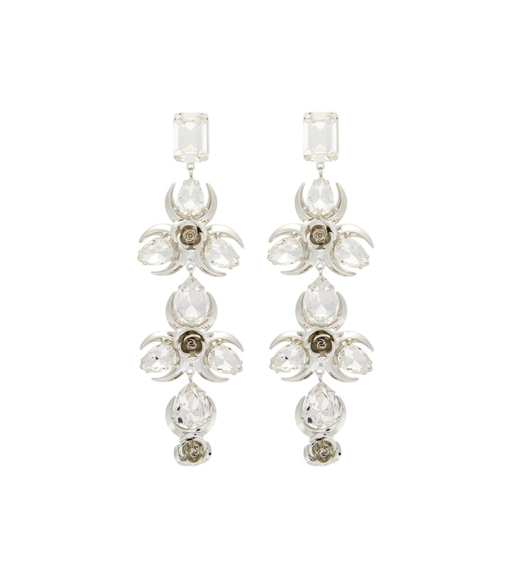 Photo: Magda Butrym Crystal-embellished floral drop earrings