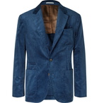 Brunello Cucinelli - Slim-Fit Unstructured Cotton-Corduroy Suit Jacket - Blue