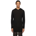 Rick Owens Black Performa Cashmere Hoodie