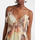 Marant Etoile Printed cotton midi dress