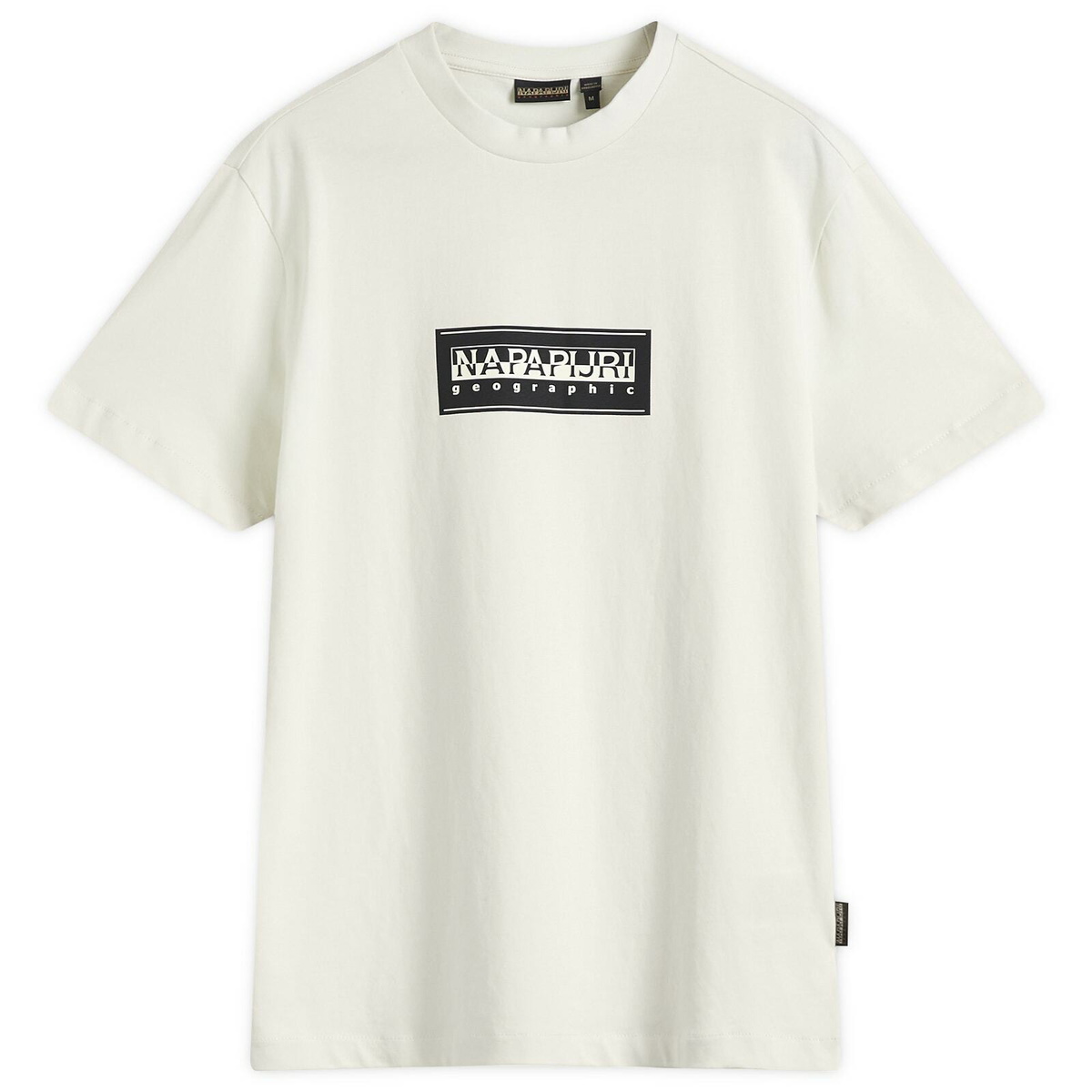Napapijri Men's Box Logo T-Shirt in White Whisper