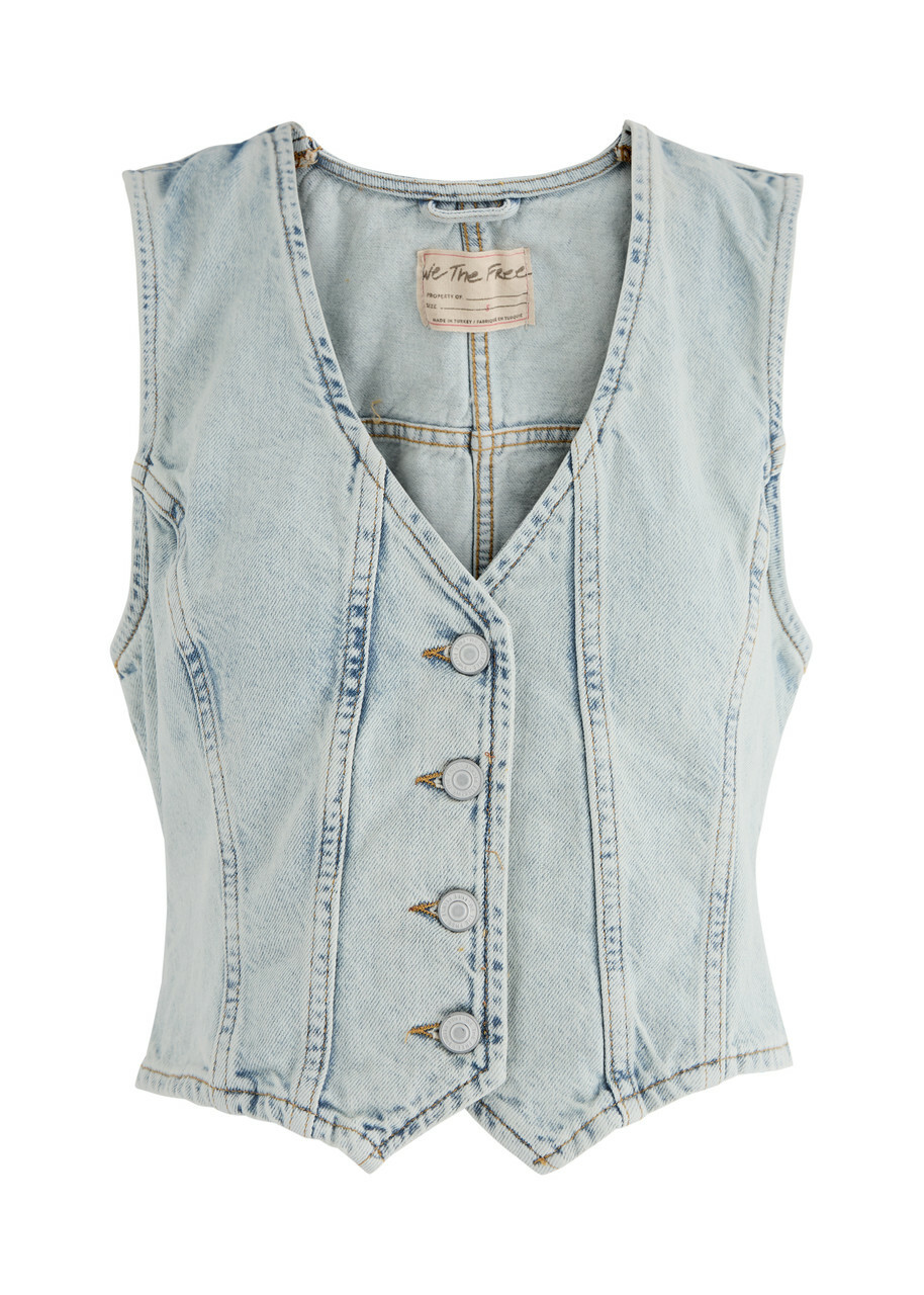 Free People Tate Denim Waistcoat