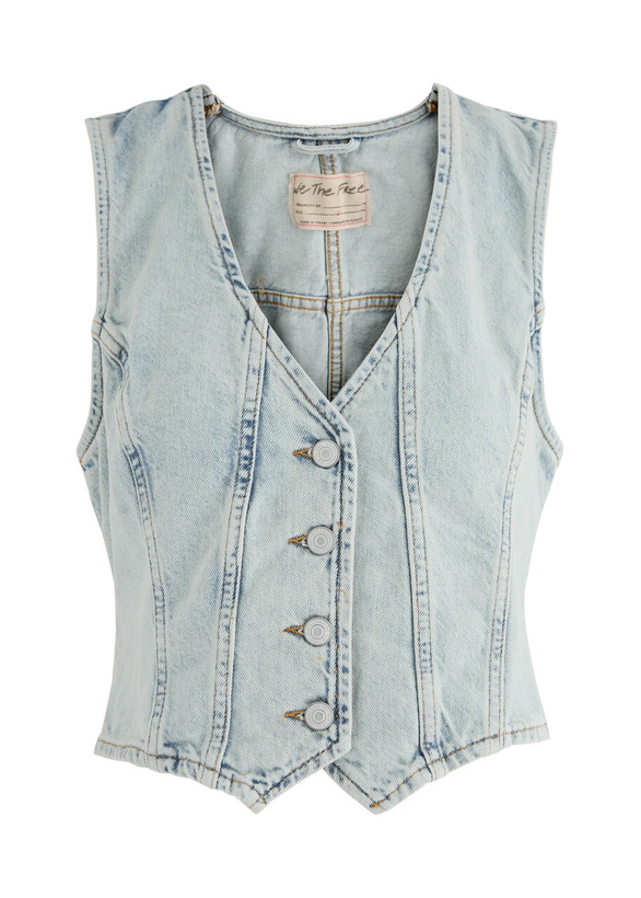 Photo: Free People Tate Denim Waistcoat