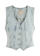 Free People Tate Denim Waistcoat