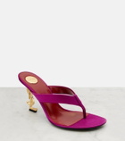 Saint Laurent Opyum 85 crêpe satin thong sandals
