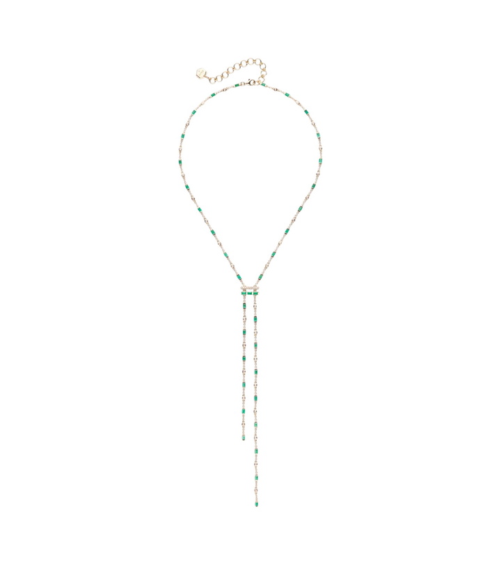 Photo: Shay Jewelry 18kt gold necklace with emeralds and diamonds