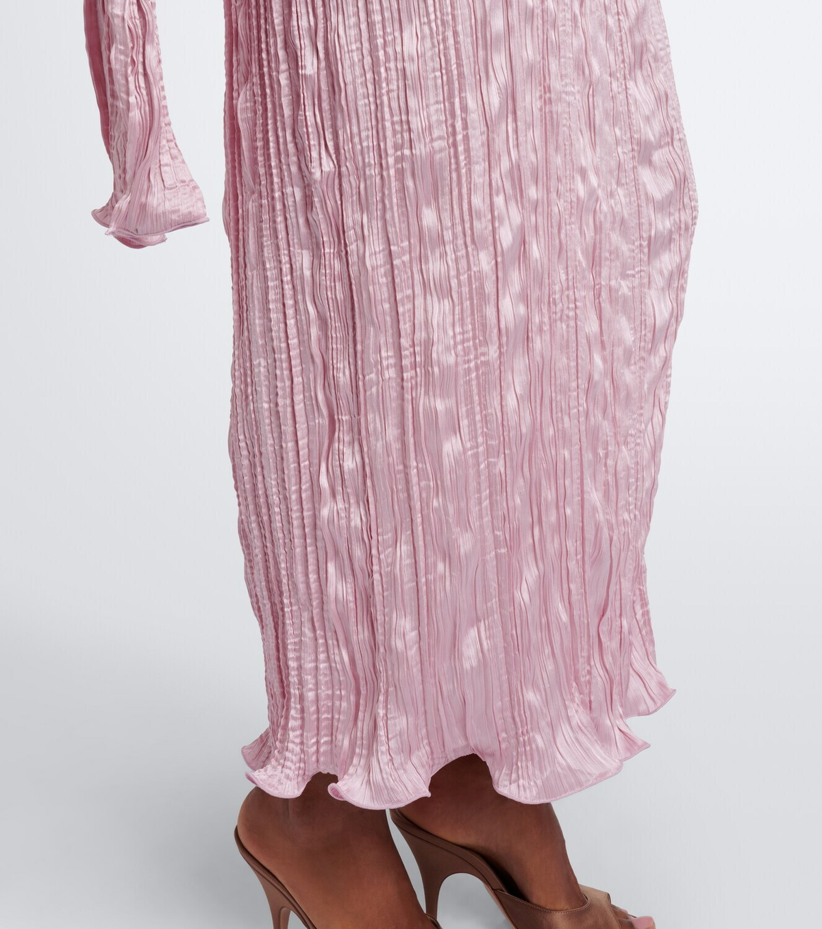Posse Esme scarf-detail crinkled maxi dress