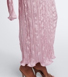 Posse Esme scarf-detail crinkled maxi dress