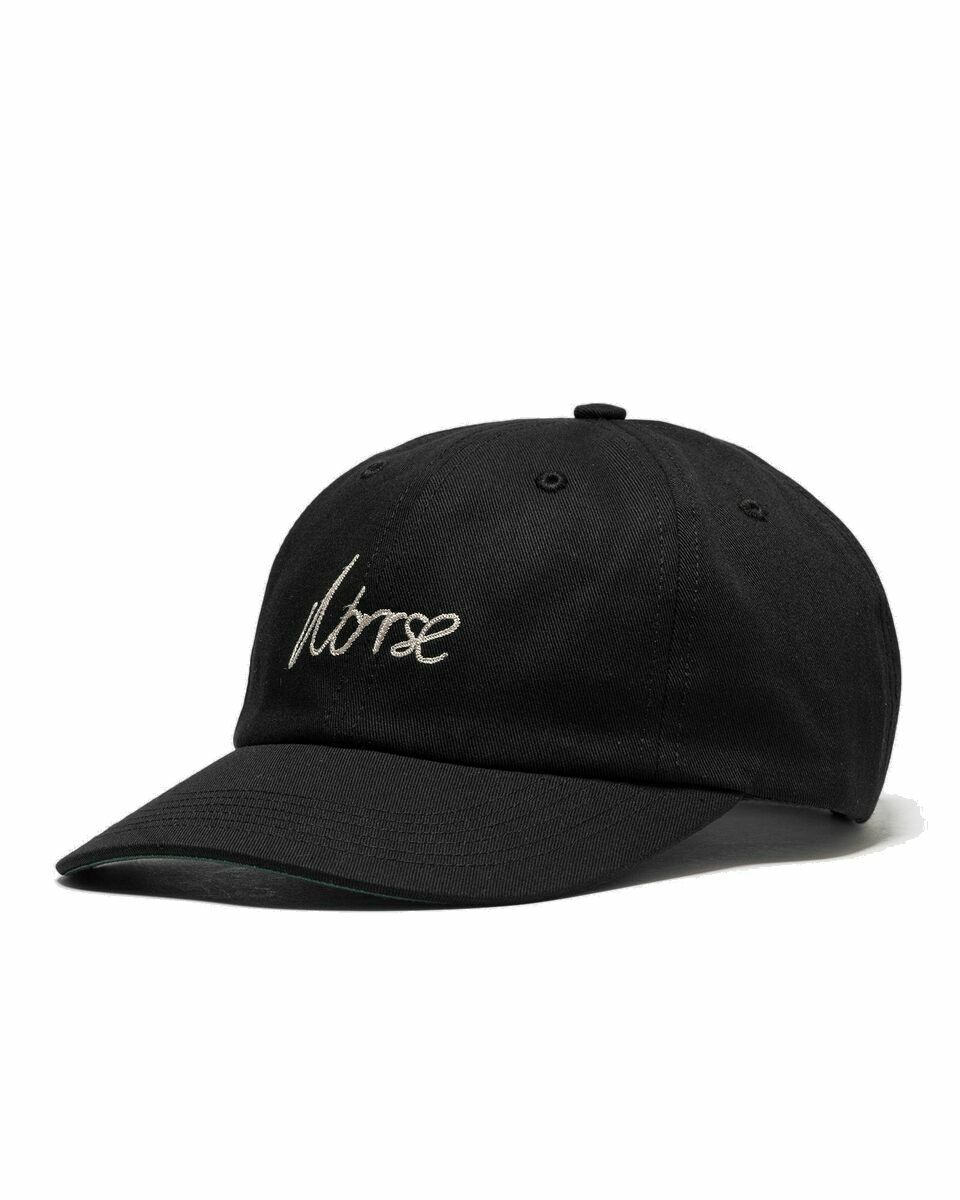 Norse Projects Chainstitch Logo Twill Cap Black - Mens - Caps Norse ...