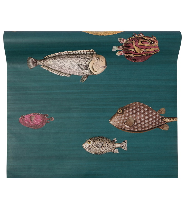 Photo: Fornasetti x Cole & Son Acquario printed wallpaper