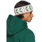 Casablanca White and Green Knit Headband