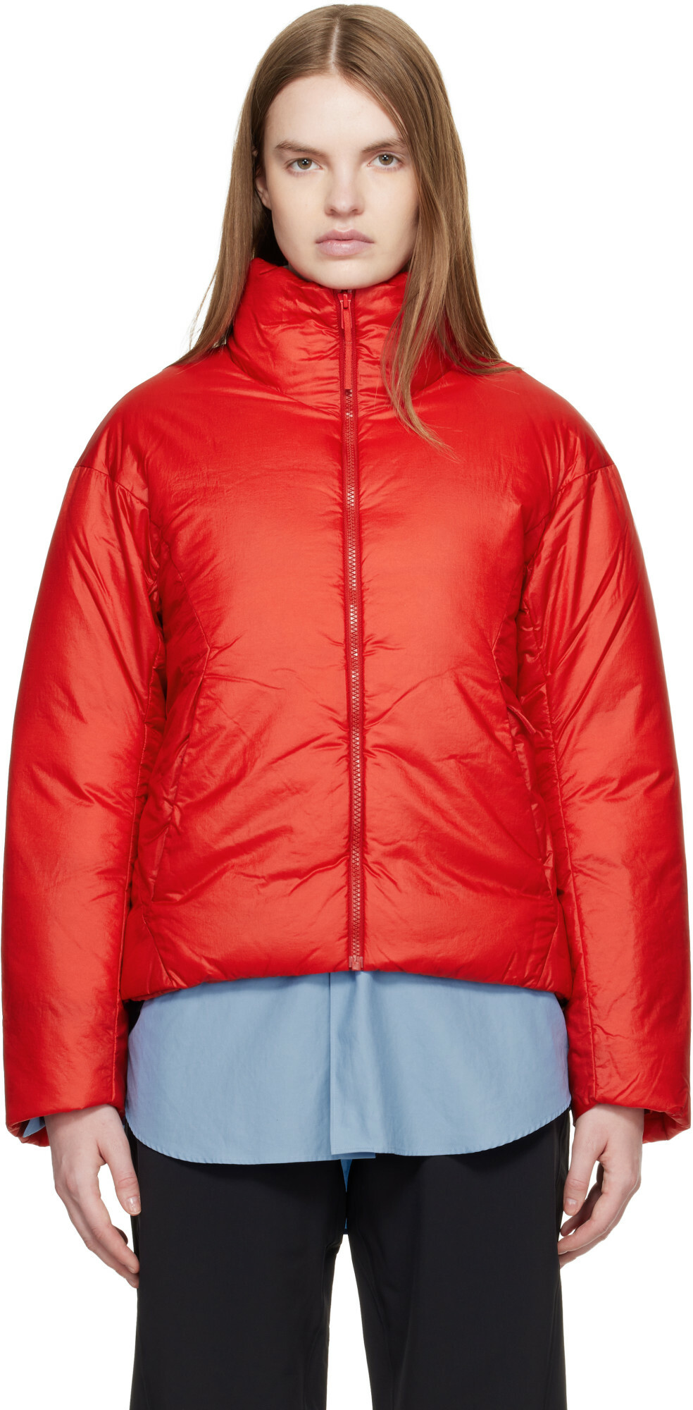 Veilance Red Conduit Down Jacket