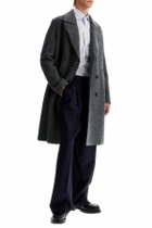 HARRIS WHARF LONDON double-breasted wool coat in boiled Grey