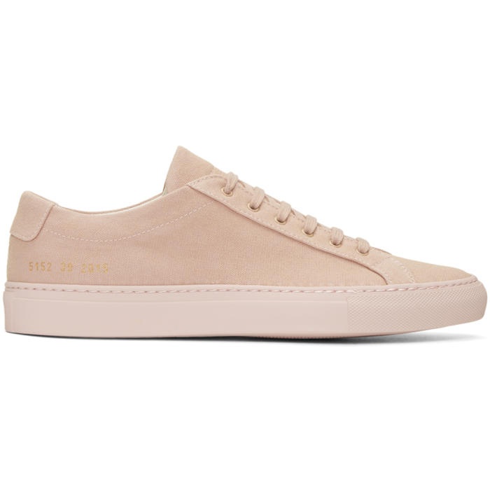 Photo: Common Projects Pink Canvas Achilles Low Sneakers