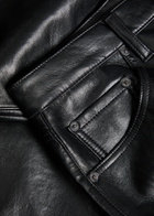 Agolde Kick Boot Bootcut Leather Trousers Black