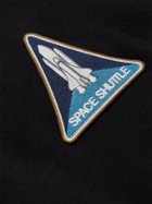 Balenciaga - NASA Appliquéd Logo-Print Cotton-Jersey Hoodie - Black