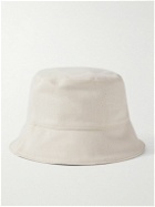 Fendi - Logo-Appliquéd Cotton-Blend Twill Bucket Hat - Neutrals