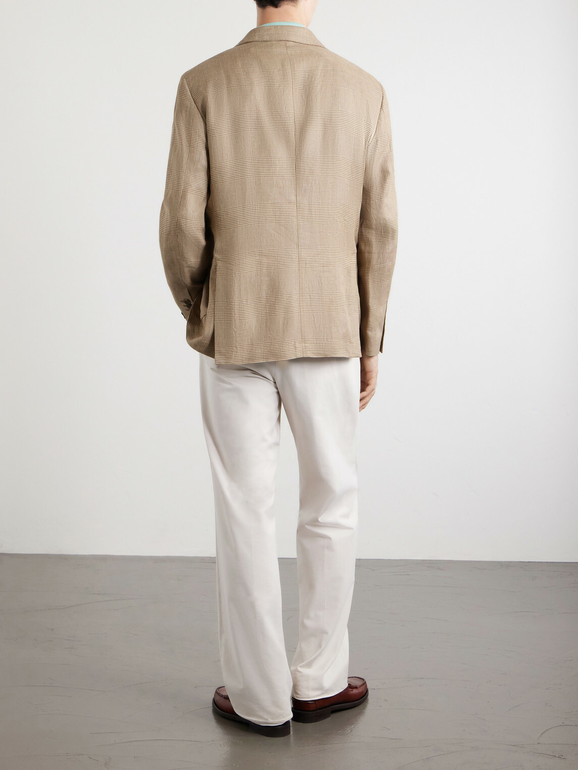 Polo Ralph Lauren - Houndstooth Linen-Blend Blazer - Neutrals