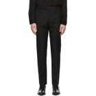 Saint Laurent Black Wool Gabardine Tailored Trousers