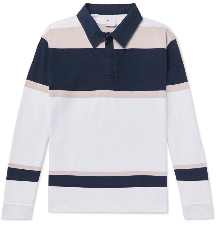 Photo: Adsum - Striped Cotton-Jersey Half-Zip Rugby Shirt - Multi