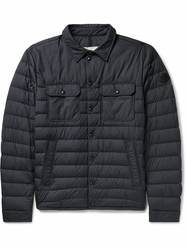 Photo: Moncler - Sanary Logo-Appliquéd Quilted Shell Down Jacket - Blue