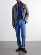 Drake's - Indigo-Dyed Cotton-Piqué Polo Shirt - Blue