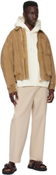 Solid Homme Beige Elasticized Trousers