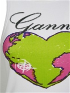 GANNI - Graphic Heart Cotton Blend Tank Top