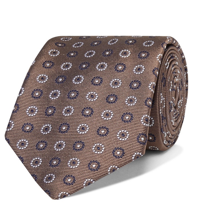 Photo: Turnbull & Asser - 8cm Silk-Jacquard Tie - Brown