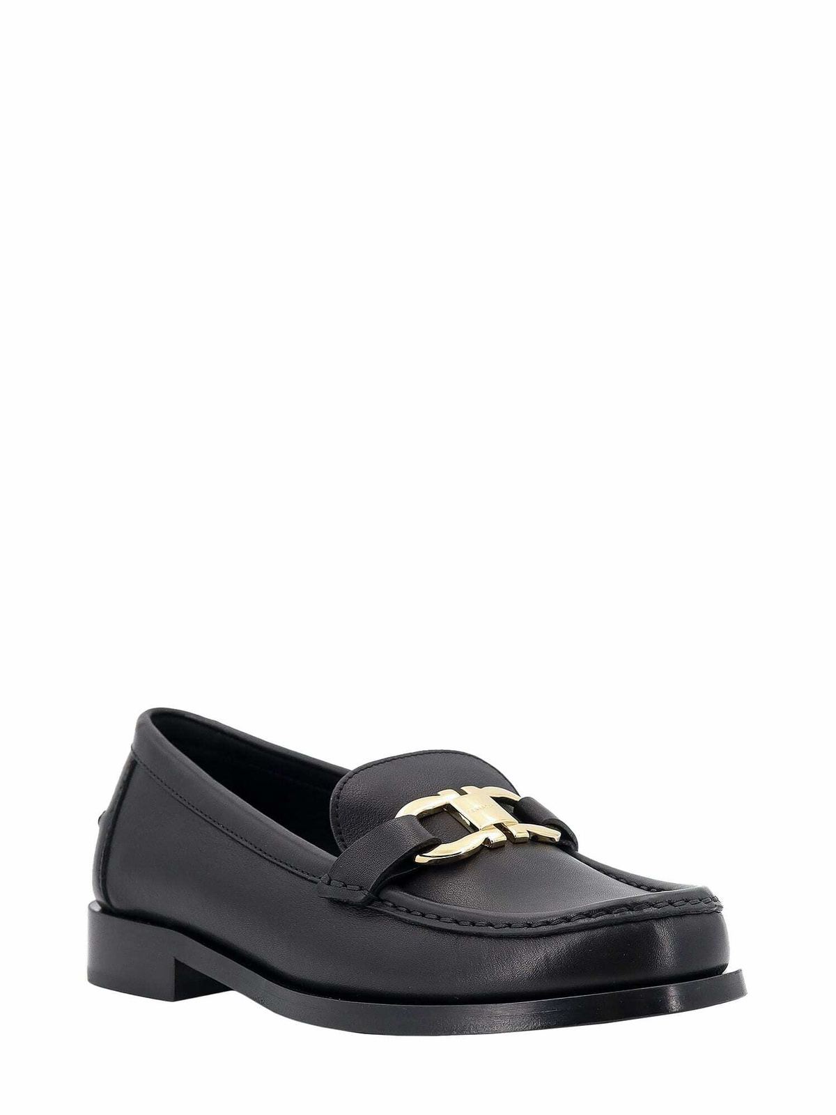 Ferragamo Leather Loafer With Iconic Gancini Detail