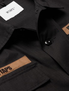WTAPS - Appliquéd Printed Cotton-Ripstop Field Jacket - Black