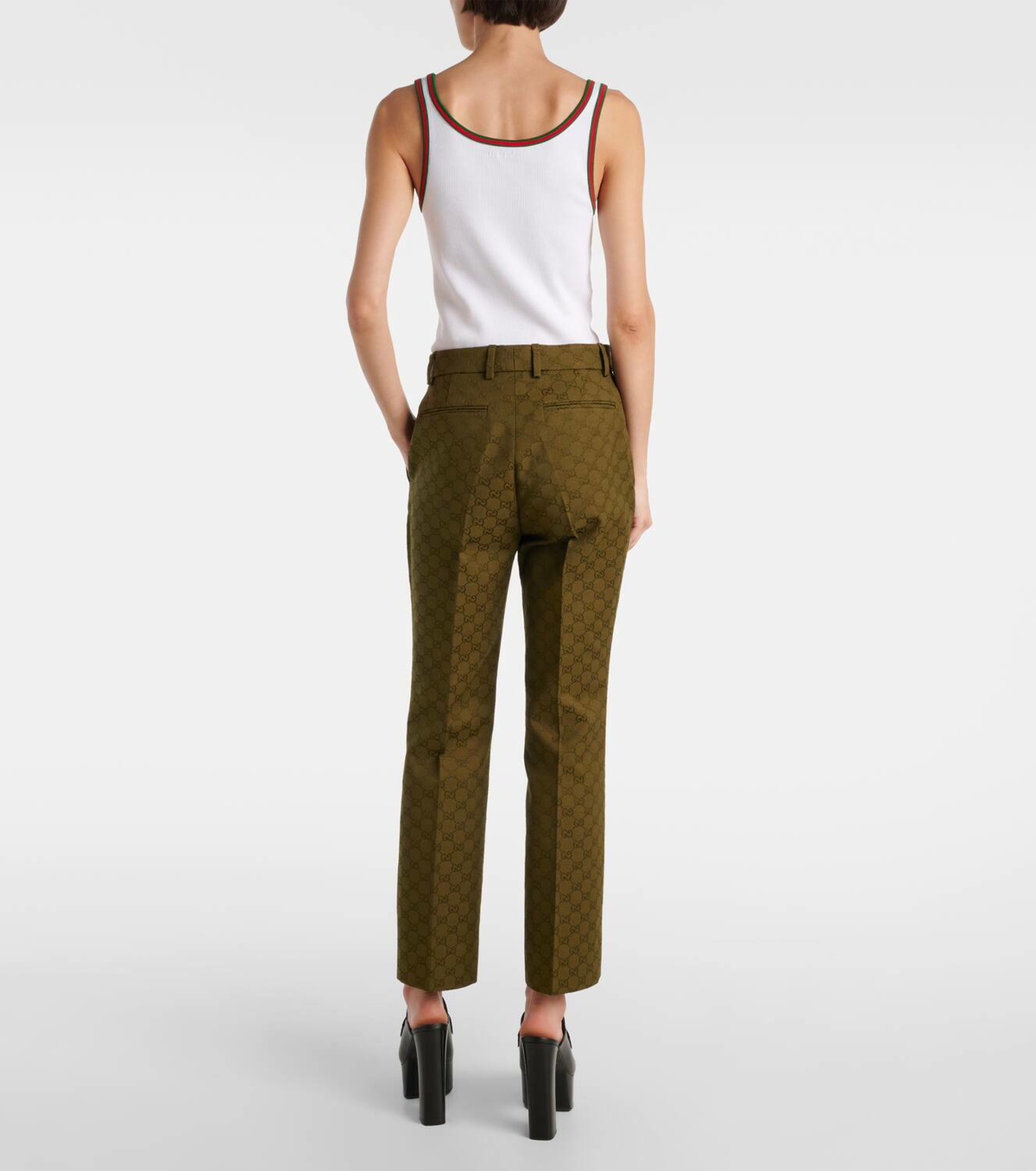 Gucci GG Canvas cotton-blend bootcut pants