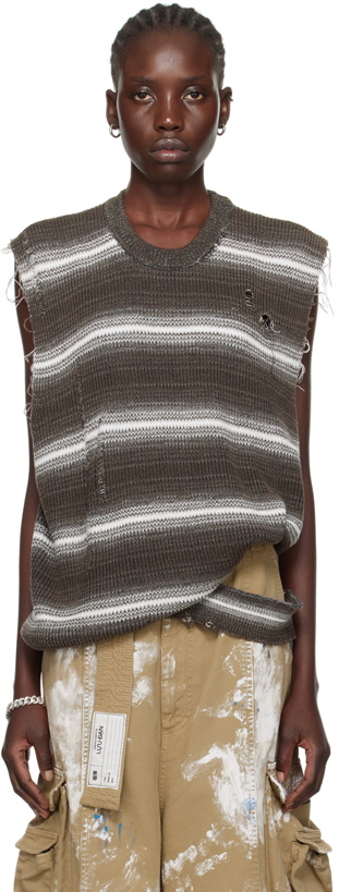 Photo: LU'U DAN Gray Striped Vest