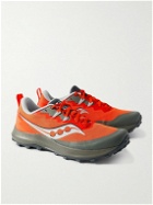 Saucony - Peregrine 14 Rubber-Trimmed Mesh Trail Sneakers - Orange