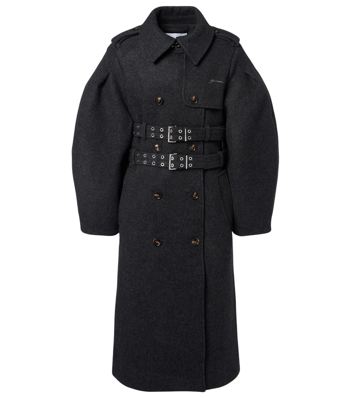 Ganni Wool-blend bouclé coat GANNI