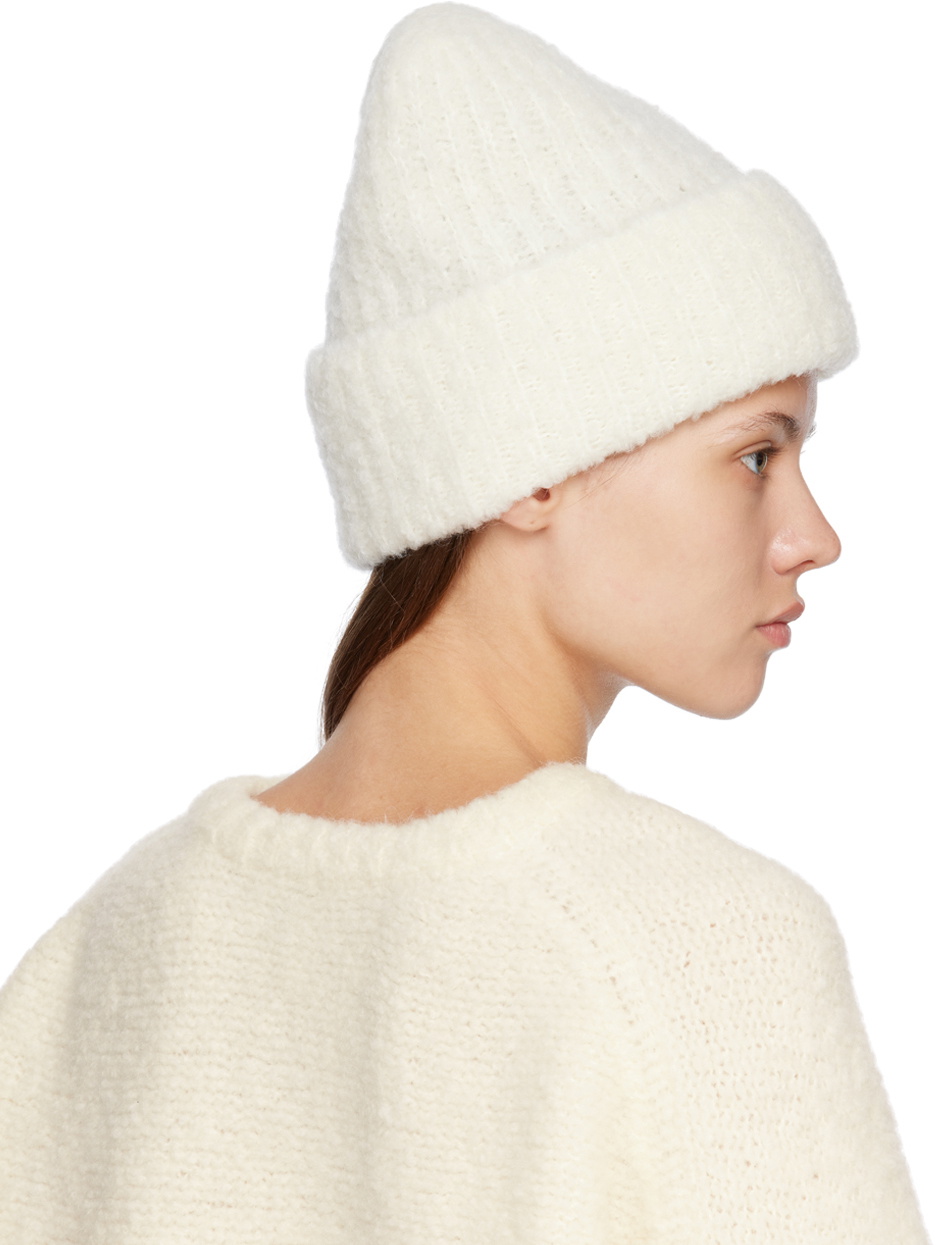 TOTEME Off-White Ribbed Beanie Toteme display picture 1