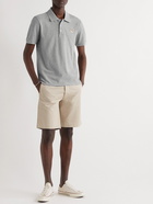 Maison Kitsuné - Logo-Appliquéd Cotton-Piqué Polo Shirt - Gray