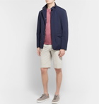 Canali - Cotton-Blend Twill Shorts - Off-white