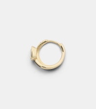 Roxanne First 14kt gold single hoop earring with diamonds and garnet