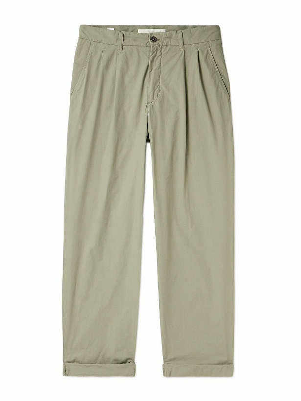 Photo: Norse Projects - Benn Straight-Leg Pleated Cotton Trousers - Neutrals