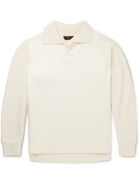 Ermenegildo Zegna - Panelled Wool Polo Shirt - White