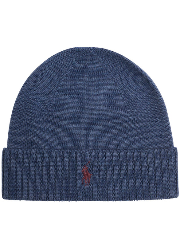 Photo: Polo Ralph Lauren Logo-embroidered Wool Beanie - Blue - One Size