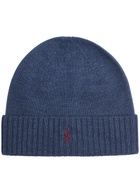Polo Ralph Lauren Logo-embroidered Wool Beanie - Blue - One Size