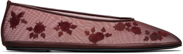 Photo: Magda Butrym Burgundy Mesh Ballerina Flats