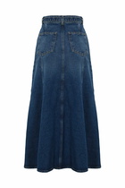 TwinSet Denim Skirt With Oval-t Belt